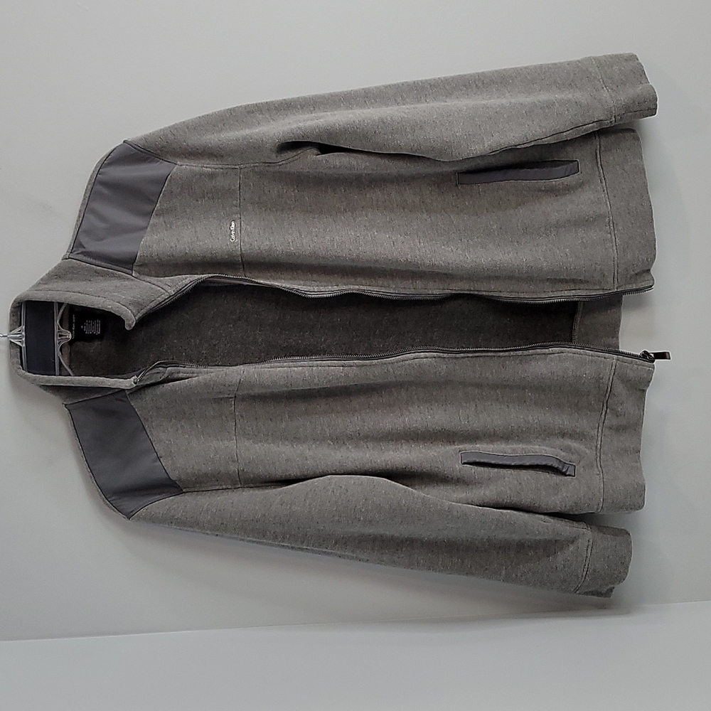 Men's Gray Calvin Klein Sweat Jacket 4 pockets SIze Medium